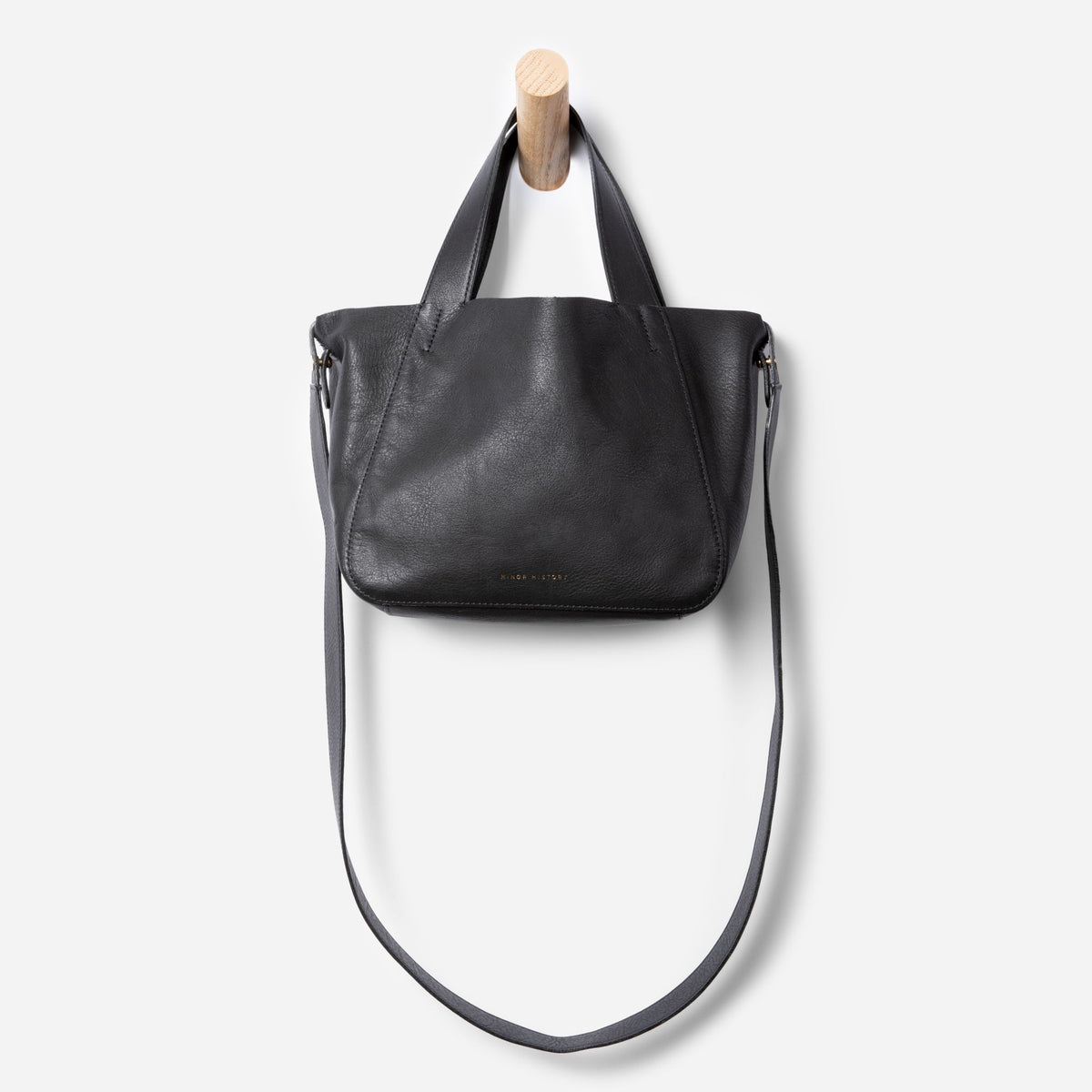 Minor History Leather Box Bag - Black